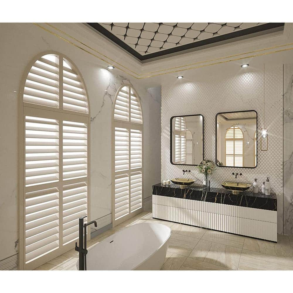 28x36 Inch Matte Black Aluminum Framed Bathroom Mirror