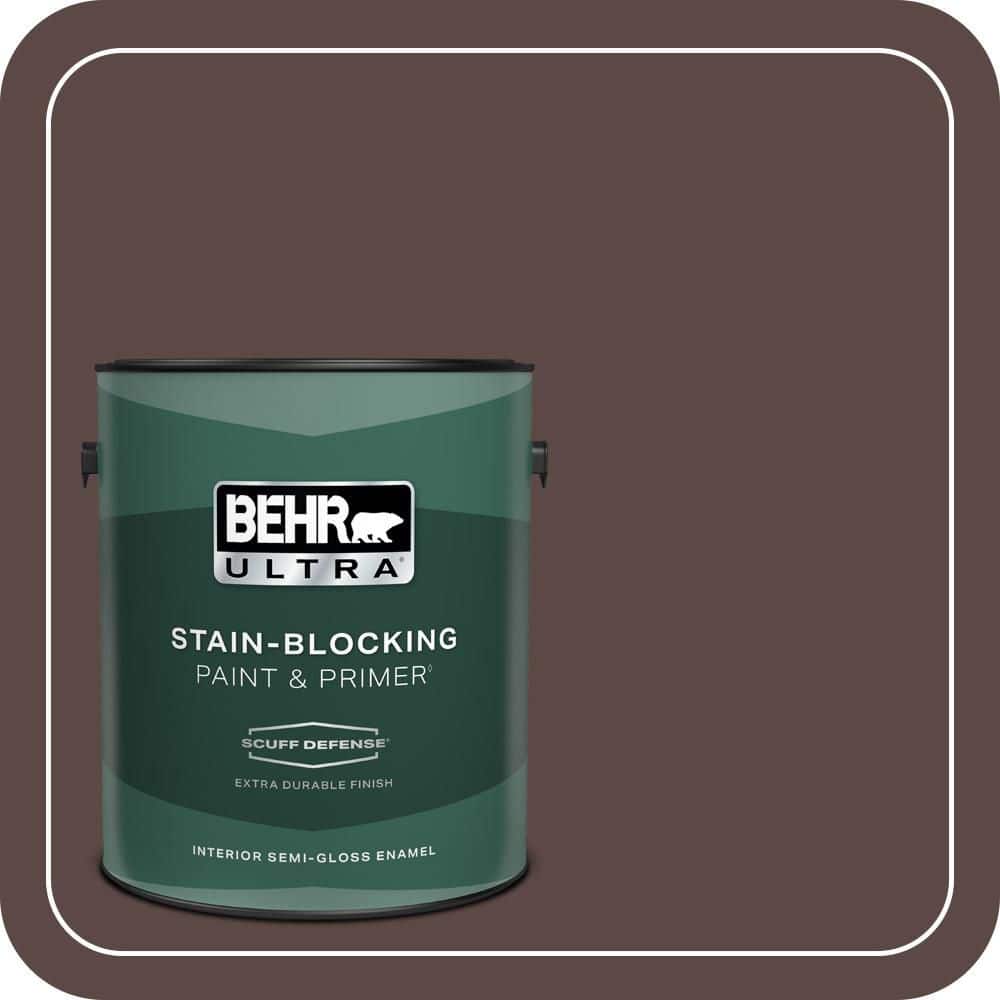 1 gal. #MQ1-58 Chocolate Soul Extra Durable Semi-Gloss Enamel Interior Paint & Primer price history on PriceWatchPro