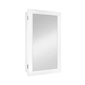 15-1/4 in. W x 26 in. H Framed Recessed or Surface-Mount Bathroom Medicine Cabinet with Mirror in White