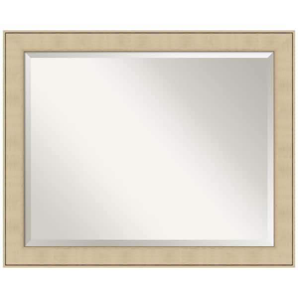 Amanti Art Classic Honey Silver 32 in. H x 26 in. W Framed Wall Mirror