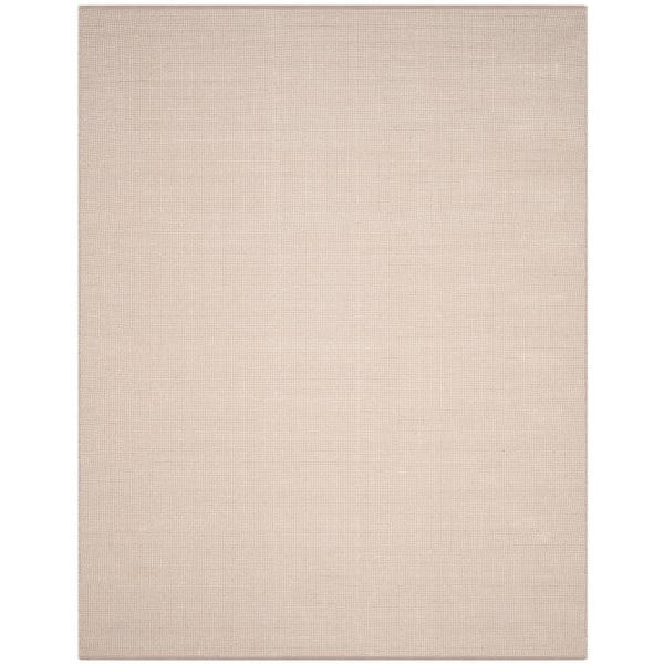 Montauk Ivory/Gray 9 ft. x 12 ft. Solid Area Rug