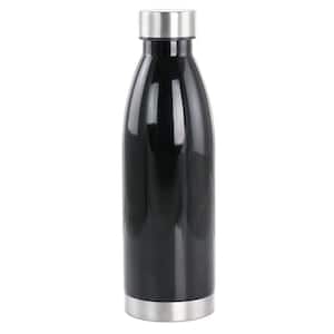 Dunneally 23 oz. Black Plastic Water Bottle with Lid