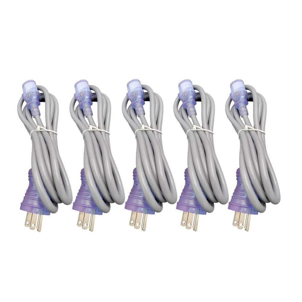 3 ft. 18 / 3 Hospital Grade AC Power Cord Indoor (NEMA 5-15PHG to IEC-60320-C13) Gray 5-Pack price history on PriceWatchPro