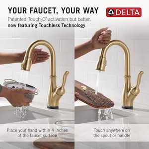 Leland Touch2O with Touchless Technology Single Handle Bar Faucet in Champagne Bronze