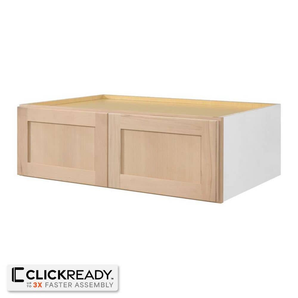 36 in. W x 24 in. D x 12 in. H Ready to Assemble Wall Bridge Kitchen Cabinet in Unfinished with CLICKREADY Technology price history on PriceWatchPro