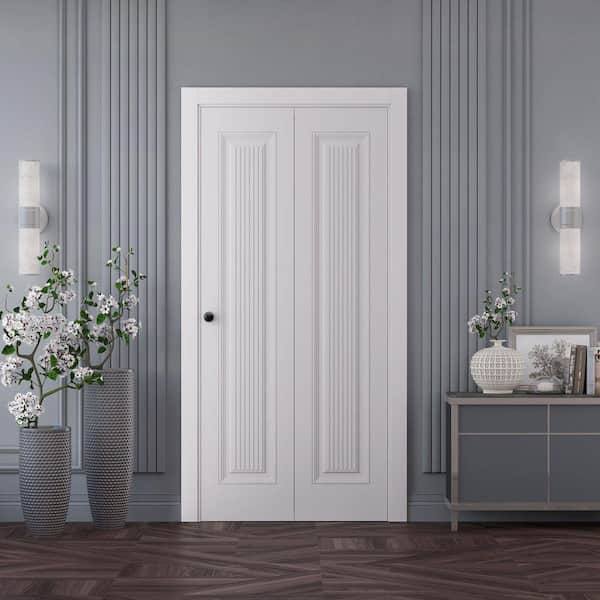 Sartodoors 7888 72 in. x 84 in. Sold Core White Enamel Color Wood