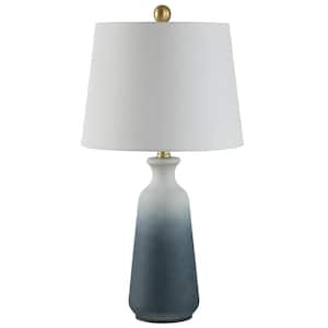 Narem 23 in. White/Blue Table Lamp