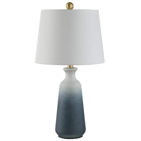 SAFAVIEH Narem 23 in. White/Blue Table Lamp