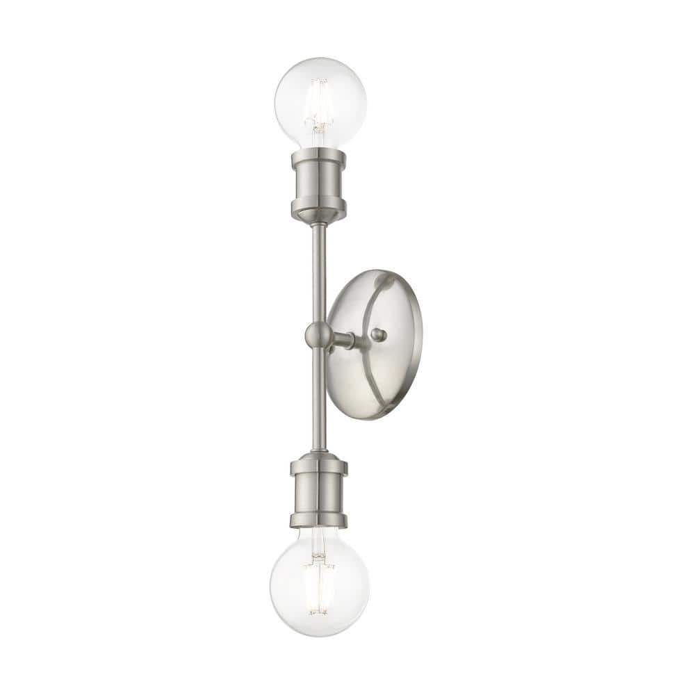 Lansdale Brushed Nickel 12" Contemporary Vanity Light