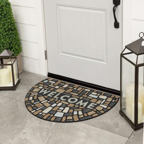 Mohawk Home Drifted Nature Rocks Multi 23 in. x 35 in. Door Mat