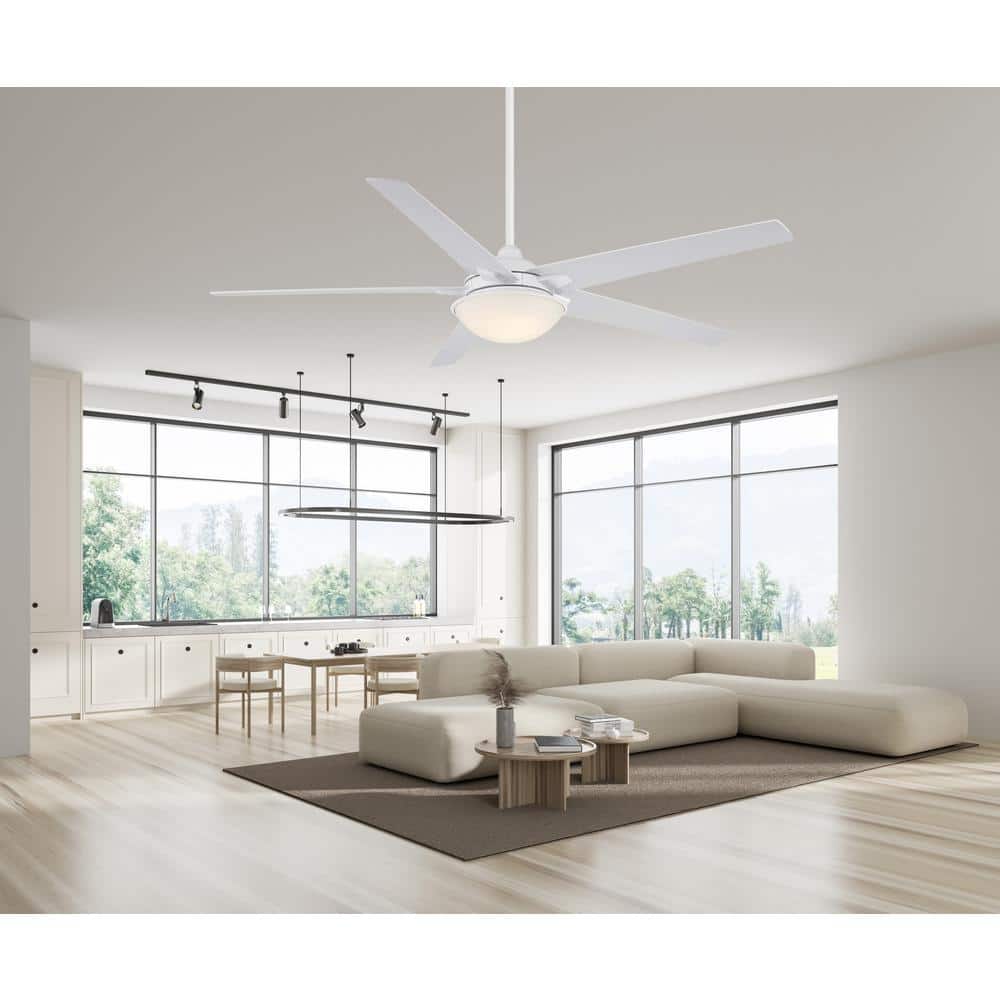 Belvoy 70 in. Indoor Matte White DC Motor Ceiling Fan with Adjustable White Integrated LED with Remote Included price history on PriceWatchPro