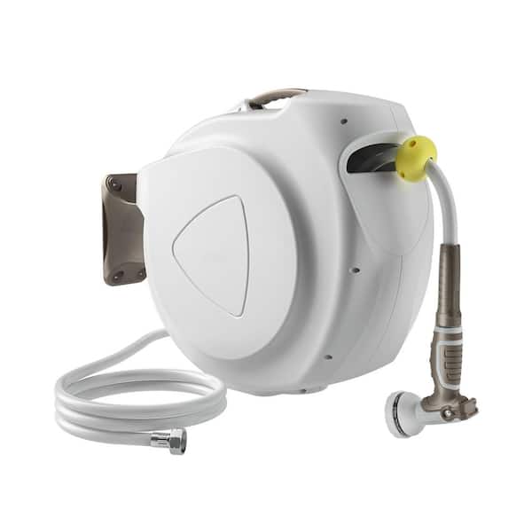 MOEPISY Retractable Garden Hose Reel, 5/8 in. 65+6 ft. Automatic