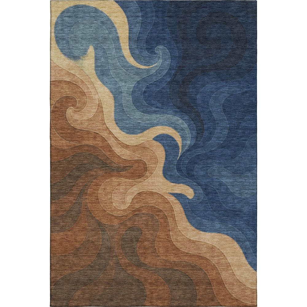 Mayfield Premium Machine Washable Abstract AMF2468 Paprika 10 ft. x 14 ft. Area Rug price history on PriceWatchPro