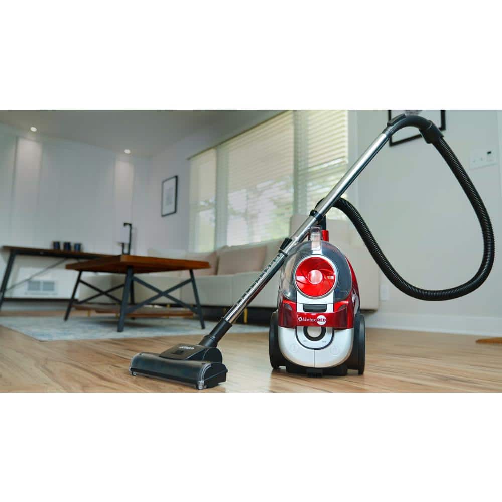 Vortex Red Bagless HEPA Canister Vacuum for Commercial Use