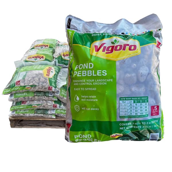 0.5 cu. ft. Pond Pebbles Landscape Rock (32 Bags/16 cu. ft./Pallet)