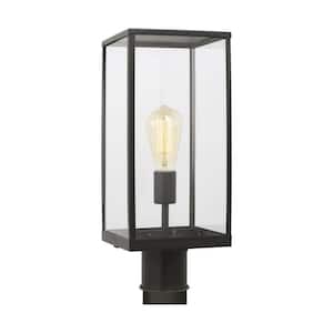 Howell 1-Light Antique Bronze Aluminum Hardwired Outdoor Weather Resistant Post Light with No Bulbs Included