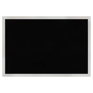 Svelte Silver Wood Framed Black Corkboard 25 in. x 17 in. Bulletin Board Memo Board