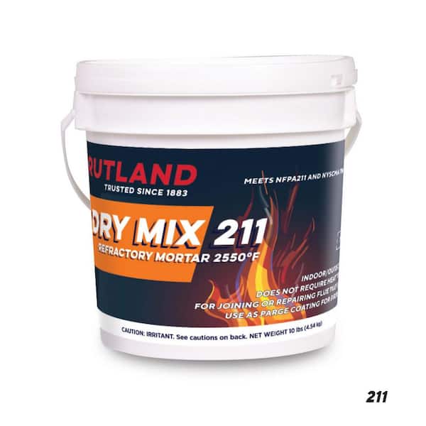 Rutland 10 lbs. Dry Mix 211 Refractory Mortar Tub