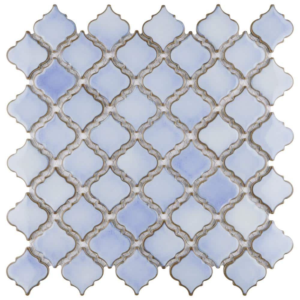 Hudson Tangier Frost Blue 12 in. x 12 in. Porcelain Floor and Wall Mosaic Tile (11.0 sq. ft./Case) price history on PriceWatchPro