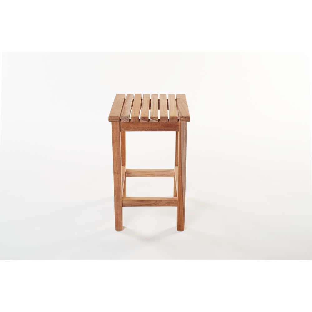Sun 12" Teak Wood Shower Bench for Spa