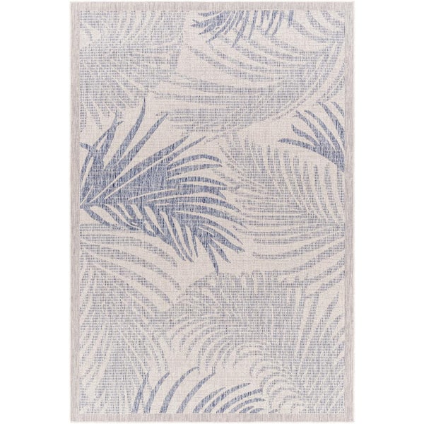 Livabliss Lamar Blue 8 ft. x 10 ft. Coastal Indoor/Outdoor Area Rug