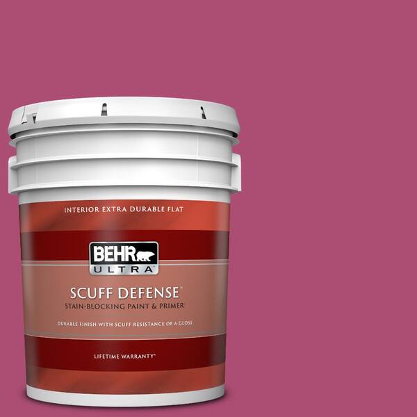 1 gal. #100B-7 Hot Pink Flat Low Odor Interior Paint & Primer