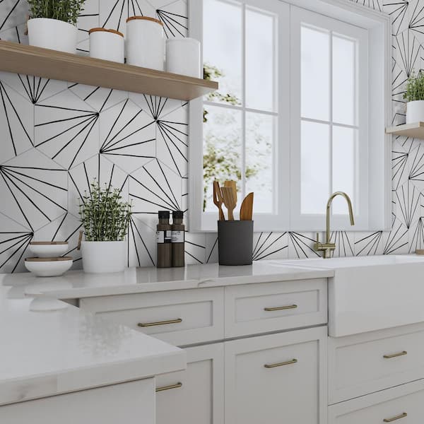 Kitchen Backsplash Using Vinyl Flooring DIY Backsplash Out Of Oak Peel