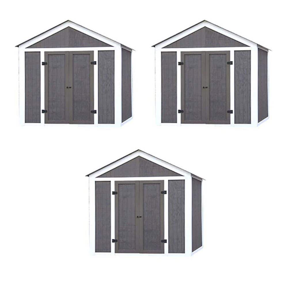 3 Size Bracket Framer 7 ft. x 8 ft. DIY Foundation Kit, Peak Style (3-Pack)