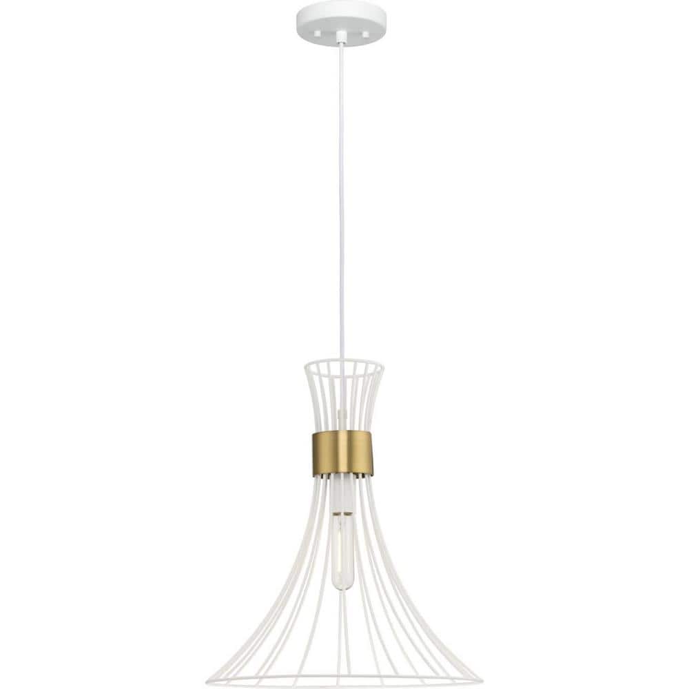 Lorin Satin White 18" Modern Glass Pendant Light