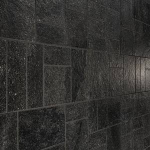 Dominion Charcoal Black 11.81 in. x 15.74 in. Matte Porcelain Floor and Wall Mosaic Tile (1.29 sq. ft./Each)
