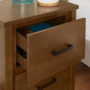 Stafford Light Brown 2-Drawer Nightstand (22 in. W x 17 in. D x 26 in. H)