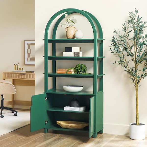 Walker Edison Furniture Company Zoey 72 in. Tall Green MDF/Solid