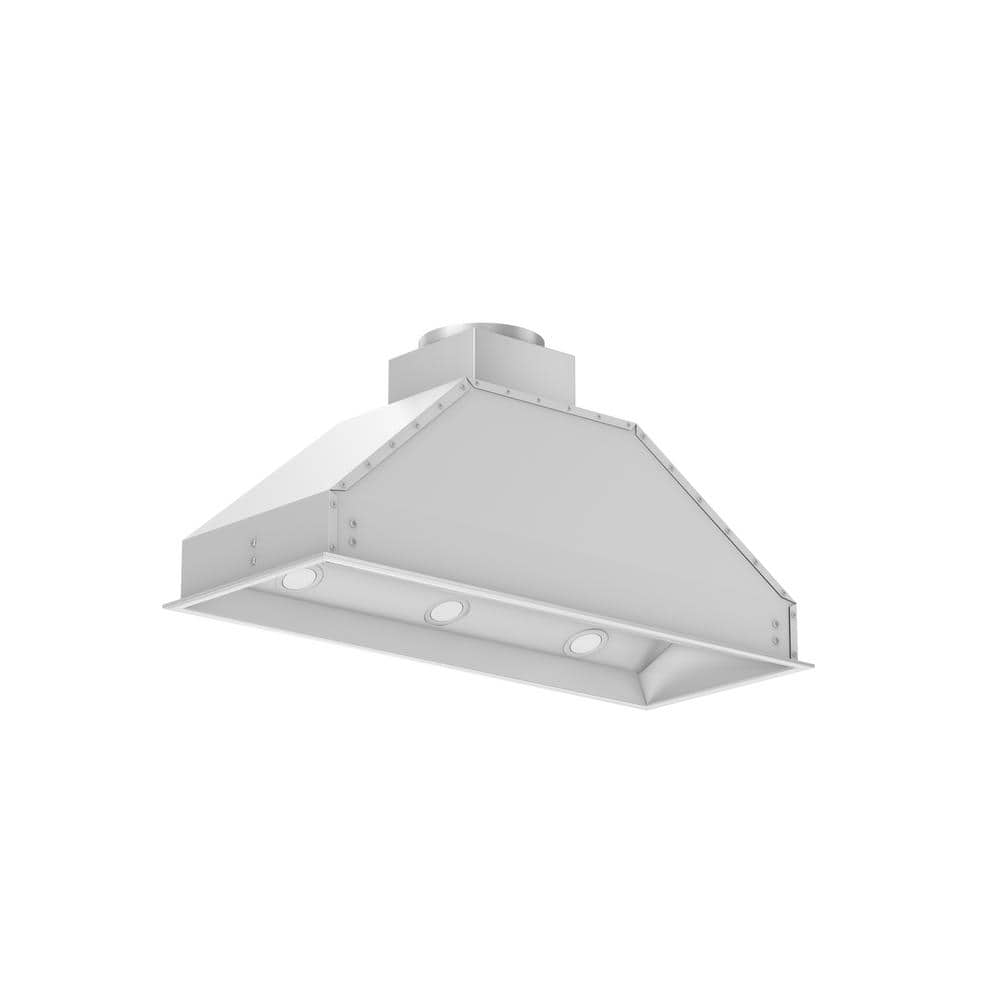 40" Brushed Stainless Steel Insert Range Hood with LED Lighting