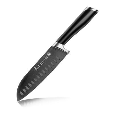 K Series German Steel Forged Santoku Knife, 7 in. Titanium Coated Blade