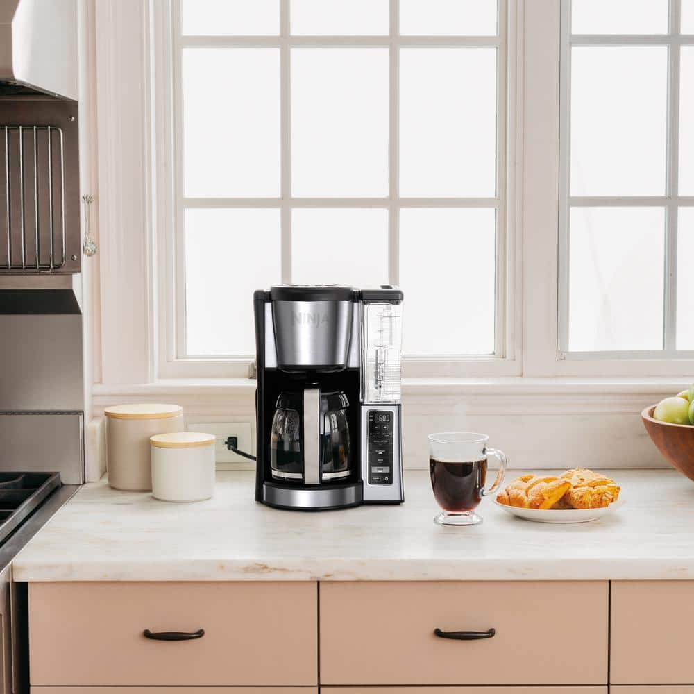 Ninja 12-Cup Silver Glass Carafe Programmable Coffee Maker