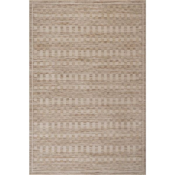 Sani Modern Southwestern Brown 7 ft. x 10 ft. Indoor Area Rug