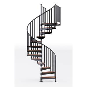 Reroute Prime Interior 60in Diameter, Fits Height 110.5in - 123.5in, 2 42in Tall Platform Rails Spiral Staircase Kit