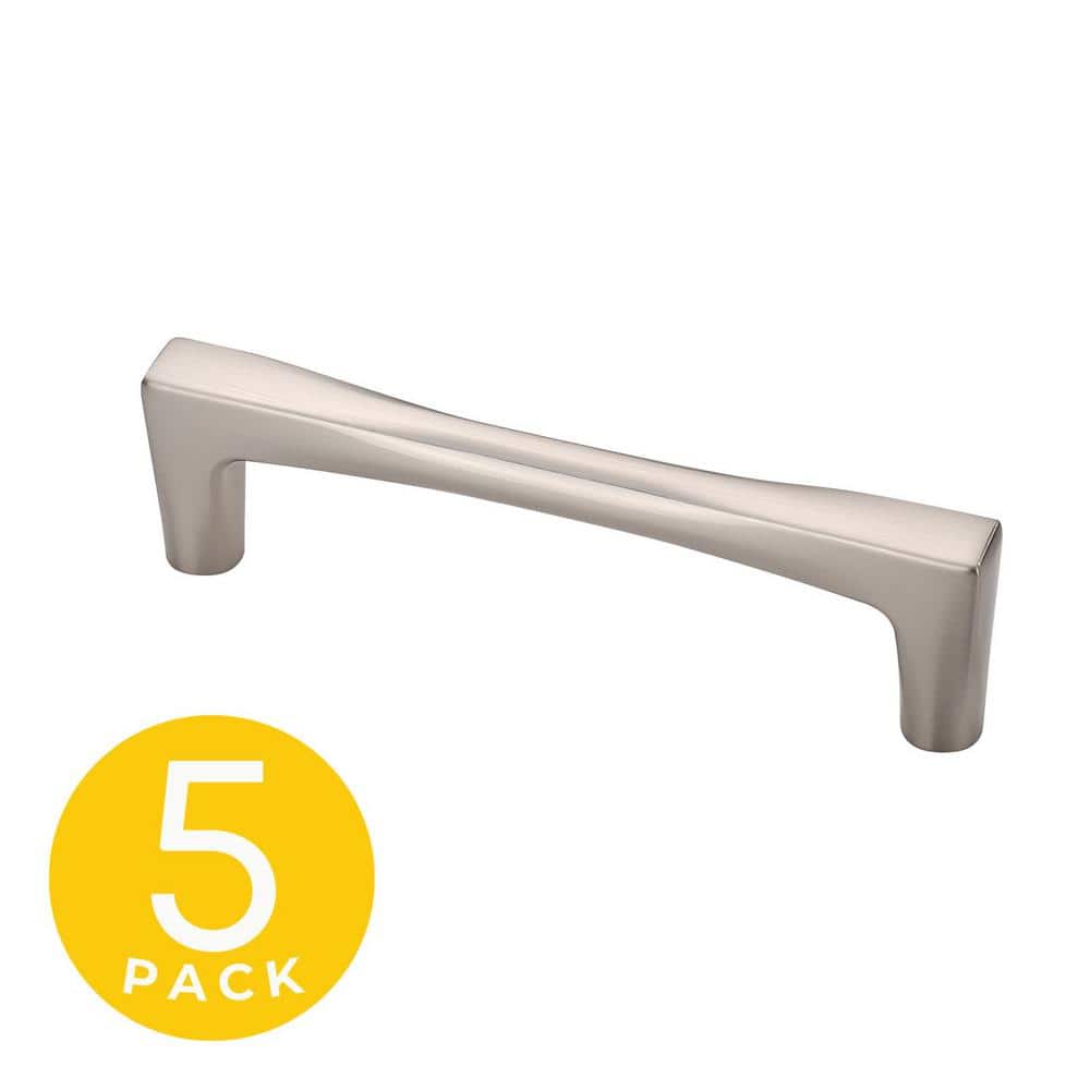 Comet Series 3-3/4 in. (96 mm) Center-to-Center Modern Satin Nickel Cabinet Handle/Pull (5-Pack) price history on PriceWatchPro