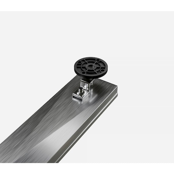 Dilvii 30 Inch Linear Shower Drain, Brushed Stainless Steel Rectangle