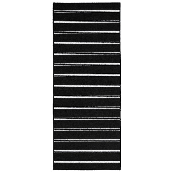 Avery Black 2 ft. x 5 ft. Runner Rug