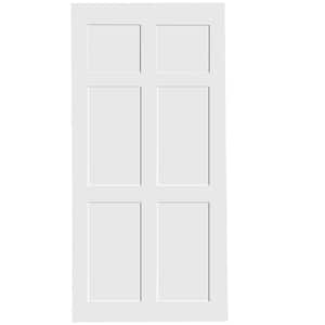 36 in. x 84 in. 6-Panel MDF Primed White Interior Door Slab