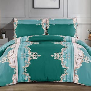 3-Piece Gray All Season Bedding Queen Size Comforter Set, Ultra Soft Polyester Elegant Bedding Comforters