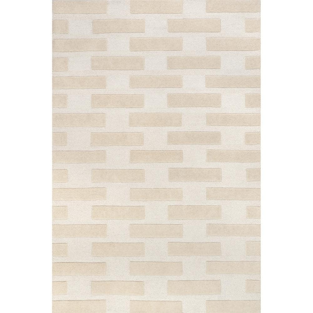 Remy Crosshatch Wool Beige 4 ft. x 6 ft. Indoor/Outdoor Patio Area Rug price history on PriceWatchPro