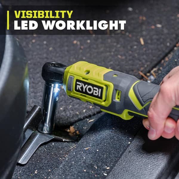 RYOBI - USB Lithium 1/4 in. Ratchet Kit with 2.0 Ah Battery and USB Charging Cable with USB Lithium 2.0 Ah Battery