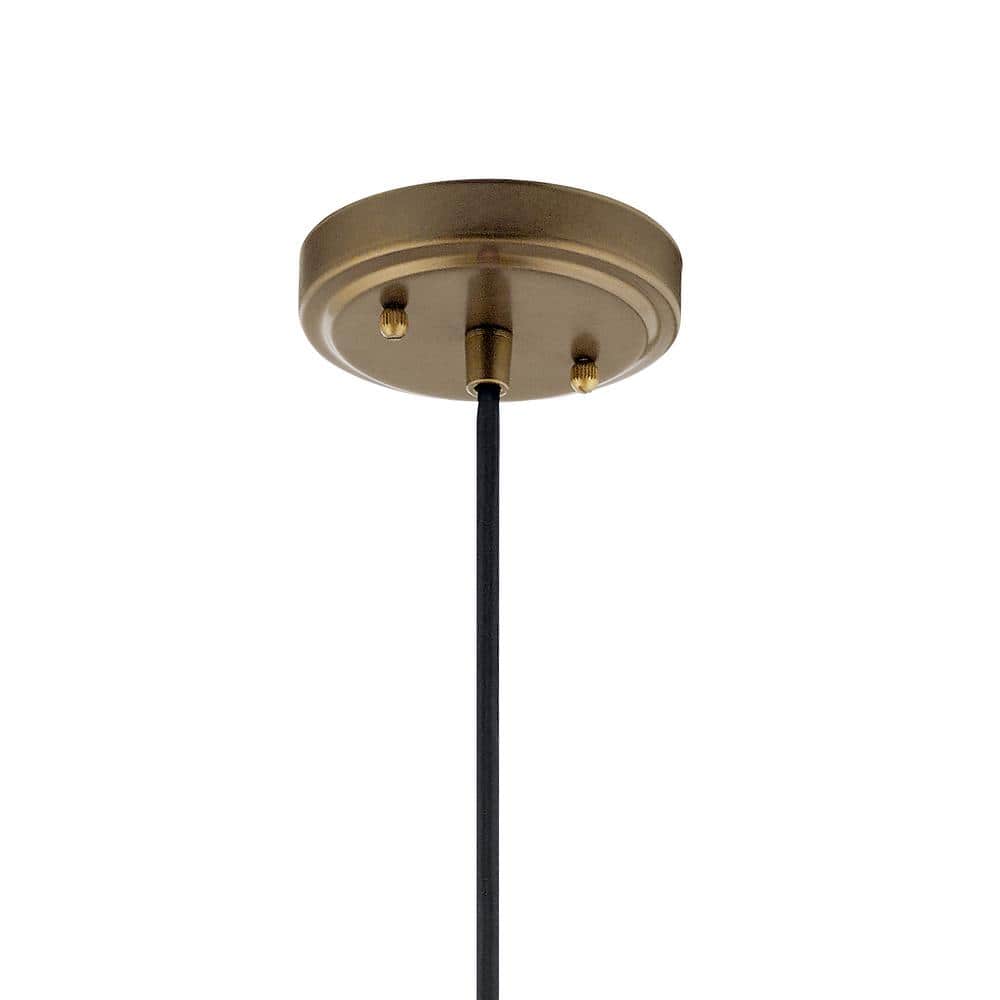 Zailey 10.75" Black and Brass Glass Pendant Light