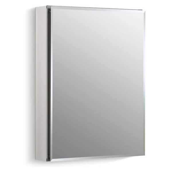 Unbranded 20 in. W x 26 in. H Silver Recessed/Surface Mount Bathroom Medicine Cabinet with Mirror