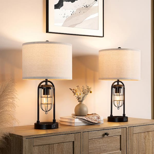 Bedroom retailer lamps with night lights