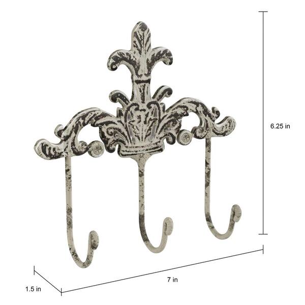 Lavish Home 3 Pronged Cast Iron Rustic Wall Mount Decorative Hooks 2 Pack Hw0200019 The Home Depot