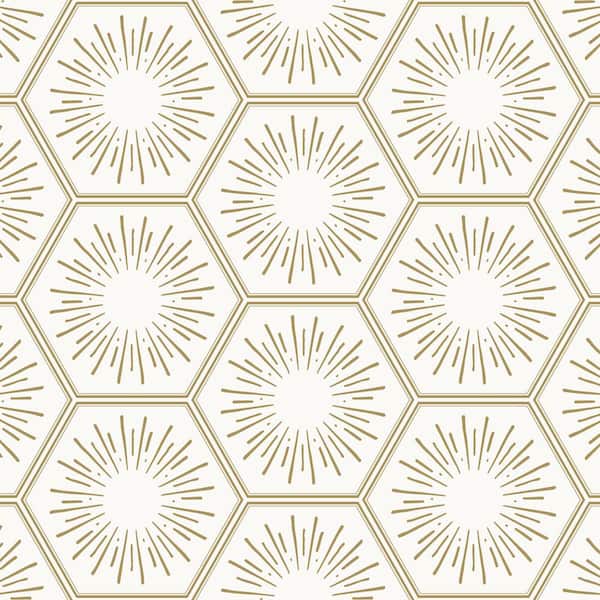 Tempaper Hello Sunshine Sunset Gold Peel and Stick Wallpaper Sample