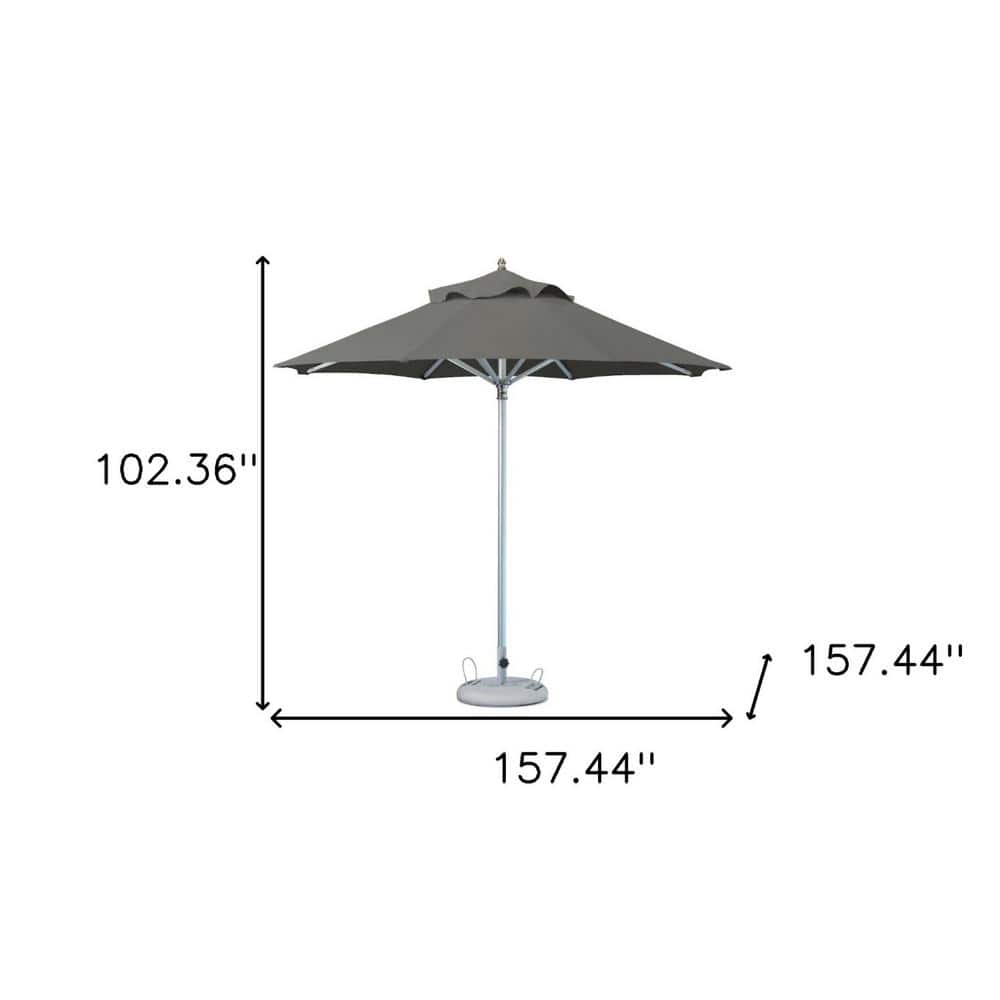 Charcoal 13 ft. Round Market Umbrella with Aluminum Pole